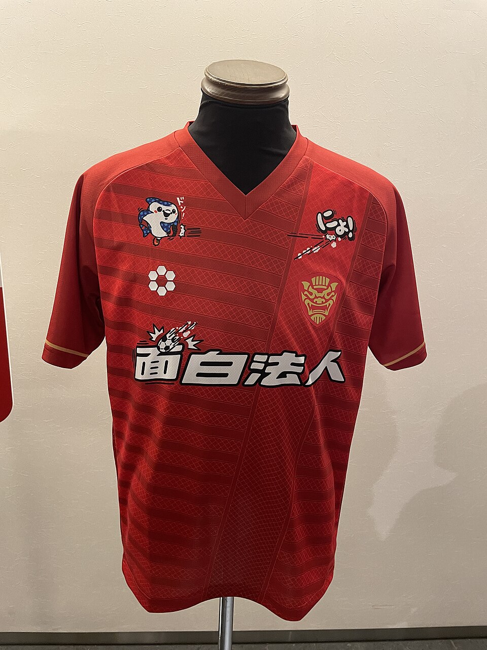 Front of the FC Ryukyu 2025 home football shirt
