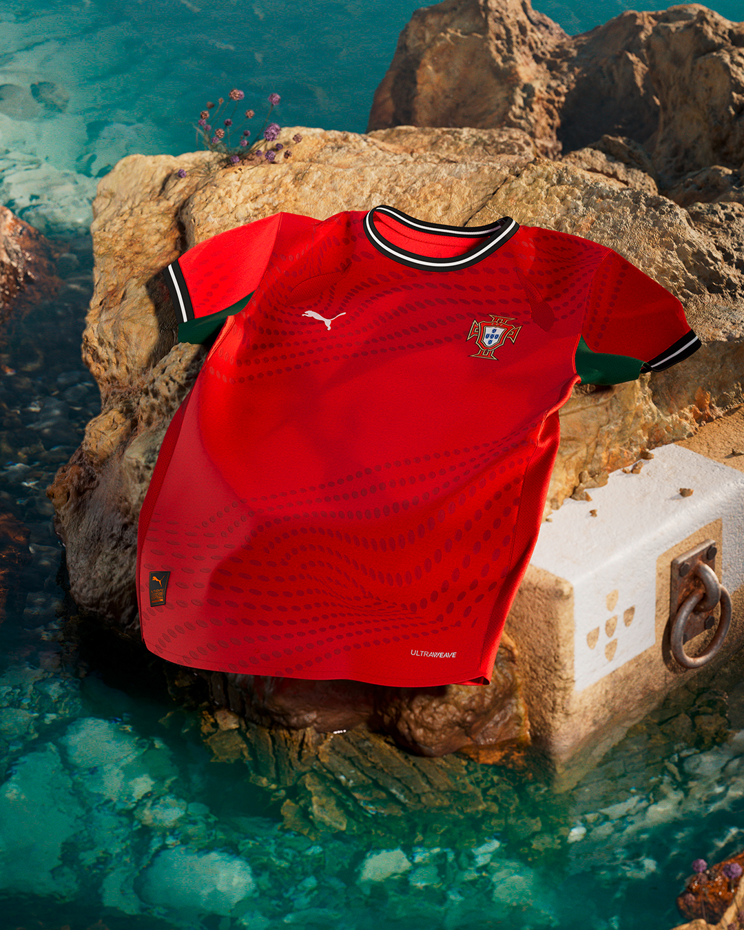 Front of the Portugal Women 2025 home football shirt
