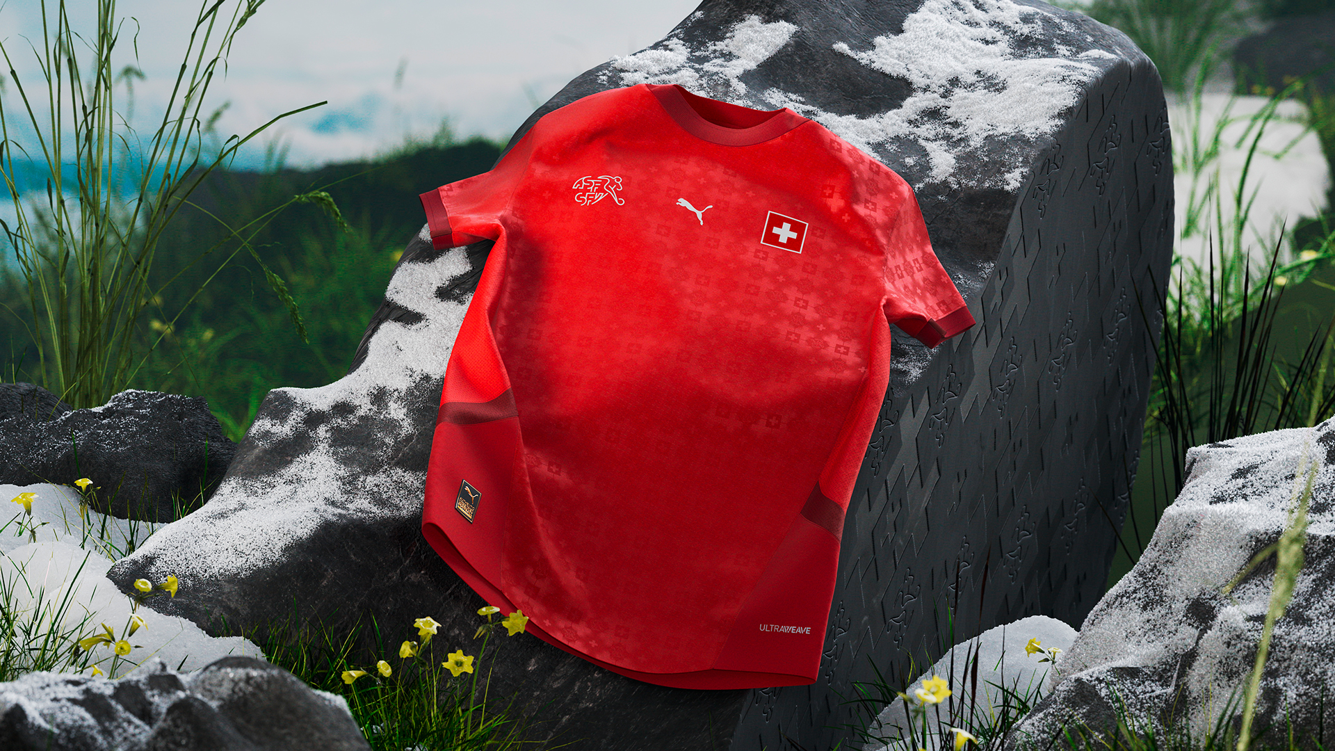 Front of the Switzerland Women 2025 home football shirt