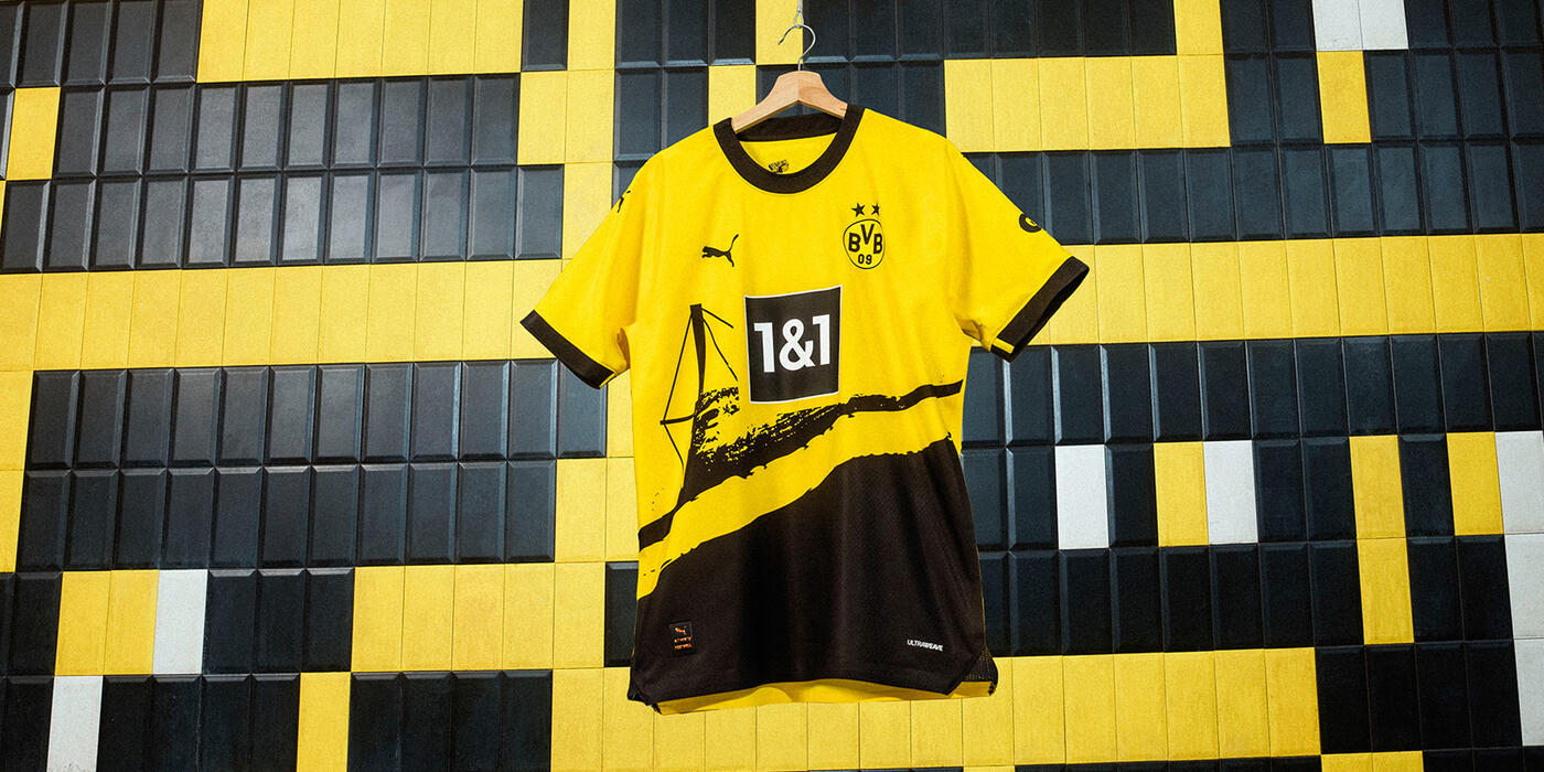 Front of the Borussia Dortmund 2023–24 home football shirt